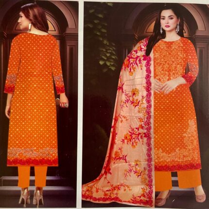 Unstitch Ladies Three Piece_Orange
